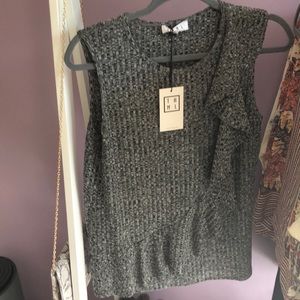 HEATHER GREY SWEATER TANK